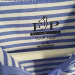 ep pro Women's  Blue and White Striped Sleeveless Polo Size Large Photo 4