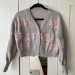SheIn cropped cardigan, Grey - Pink , Size S Photo 1