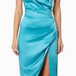 Elliatt NWT  Cassini One-Shoulder Midi Dress in Aquamarine‎ Size XS Photo 0