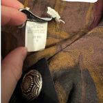 Jeffrey & Dara Womens Long Top Size 18 Retro Button Front Short Sleeve Abstract Black Photo 4