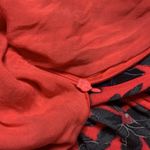 Free People Lisa Crepe Smooth Sailing Maxi Skirt Red Floral Lots Of Button Sz 12 Photo 6