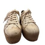 Pull&Bear Platform Espadrille Sneakers Canvas Lace Up Ivory EU 35 Size undefined Photo 3