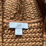 J. Jill chunky knit cardigan Dreamer Fringe wool gold longline boho sz large Orange Photo 1