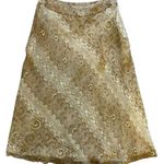 Laura Ashley Womens Fairy Y2K Silk Skirt Size 8 Sequin Romantic Cottage Flowy Photo 0