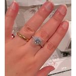 Boutique 2ct‎ Pave Halo Round Platinum Silver Diamond Engagement Ring, Sz 10 Photo 13