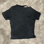 Joah Brown  Black Plunge V-Neck Tee Shirt S/M Modal Spandex Distressed Grunge EUC Photo 4