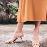 Cult Gaia Lydia gold-heel square-toe strappy leather sandal size IT 36 US 6 NEW Photo 18