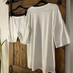 Viral Oversized Tee and spandex shorts set White Size L Photo 1