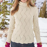 Sundance  Ivory Champlain Silk Blend Turtleneck Long Sleeve Sweater medium Photo 0