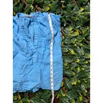 Anthropologie  Pilcro Blue Cap Sleeve 100% Linen Blouse Size Small Photo 5