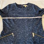 Michael Kors Michael Wm’s Sz 16 Blue Speckled Dress Zippered Pockets Fit & Flare Photo 9