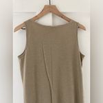 J. JILL Sleeveless Tank Henley Maxi Dress Cotton Minimalist Sleeveless Size S Tan Photo 4