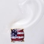 American Flag Earrings Red Photo 4