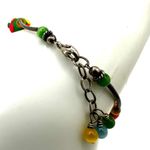 Sterling silver moonglow and flower beaded bracelet Photo 4