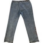 Soft Surroundings  Jean 18W Ultimate Straight Crop Women‎ Denim Boho Embroidery Photo 8