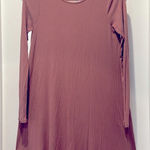 Forever 21  Brown longsleeve dress, Size M Jersey Knit Western Coastal Cowgirl Photo 0