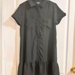FINAL PRICE Madison Button Up Shirt Dress Black Size L Photo 0