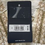 Lucky Brand NWT  Short Sleeve White/Gold Embroidered Top Shirt Size Small Photo 4