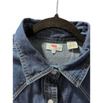 Levi's  NWT Western Dark Wash Denim Jean Button Down Shirt Size Small Blue Rodeo Photo 1