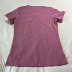 4Flex Women's Scrubs Small Top Lavender Purple V Photo 2