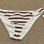 Aerie  White and Brown Striped Bikini Bottom Photo 0