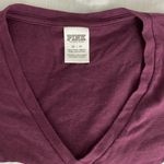 Victoria's Secret Victoria’s Secret PINK V Neck Burgundy Shirt Photo 2