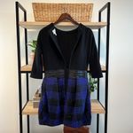 Milly Wool Blend & Lamb Leather Ponte Jacquard Dress w/Pockets, 6 Photo 5