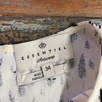 Essentiel Anrwerp Ivory & Black Exposed Back Zip & Bow Shift Dress Photo 11