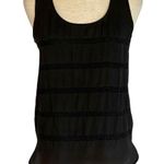 Loft  Sequin Sleeveless Blouse Black Size XS Petite Business Casual Shabby Chic Photo 0