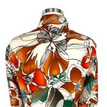 Escada Vintage Silk Butterfly Moth Floral Silk Button Photo 10