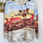 Bit & Bridle  Western Horse Equestrian Wild West 3/4 Sleeve Sequins Top 1X Photo 0