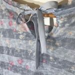 LC Lauren Conrad Striped Floral Sweater Size XS Blue Lightweight 3/4 Sleeves Photo 3