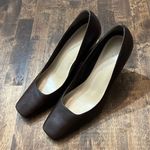 Chadwick's  COLLECTION Chocolate Brown Leather Pumps Wedge Heels Size 6.5 Photo 1