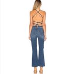 Mother RARE Denim The Tie Back Hustler Ankle Fray Jumpsuit NEW Blue Size 26 Photo 6