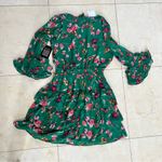 MISA Los Angeles Misa NWT $218 Sz 16 Green Longsleeve Ruffled Dress Photo 1