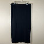 Open Edit NWT Nordstrom Knit Black Maxi Skirt with Buttons & Slit XL Photo 2