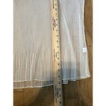 Sheer Smock Neck And Wrist Victorian Blouse Shirt Women's Medium Crinkle Stretch Photo 9