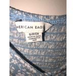 American Eagle Baby Doll Dress Size S Ditzy Blue Floral White Short Sleeve Boho Photo 1