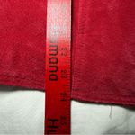 Coldwater Creek Red Suede Leather Zipper Jacket Lined Casual Biker Petite Small Photo 5