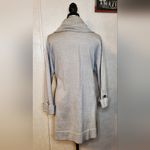 JM Collection MJ Collection Elegant Gray Cowl Neck Silver Sparkling Long Sleeves Sweater 1X Photo 6
