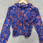Free People Women’s I Got You Floral Long Sleeve Top Boho Festival Royal Combo S Photo 12