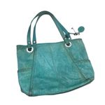 Fossil  Vintage Womens Green Leather Shoulder Bag Purse Photo 7