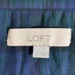 Loft  green‎ black plaid ruffle sleeve dress small Photo 5