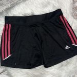 Adidas  Pink and Black Athletic Shorts with Moisture-Wicking Fabric Size Medium Photo 0