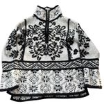 Anthropologie  Moth Fair Isle Half Zip Sweater XS Wool Blend Cozy Alpine Boho Photo 0