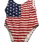 Xhilaration  USA RED WHITE BLUE One Piece Swimsuit LARGE PATRIOTIC Photo 0