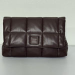 Victoria's Secret Victoria’s Secret Quilted Brown Puffer Clutch Purse Photo 0