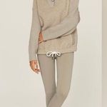 Varley Rogers Sweater Fleece Ribbed Furry Beige Oatmeal Tan Neutral Textured XL Photo 0