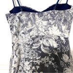 NWT Lulus • classical charisma navy blue & white floral bustier maxi dress sz L Size L Photo 7