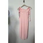 Free People NEW  Got Glam Mesh Slip Dress Pink Adjustable Satin Strap SM Romantic Photo 4